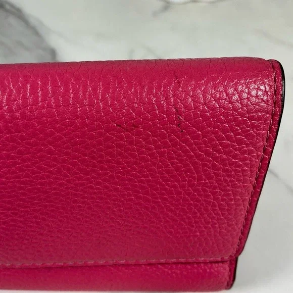 Coach‎ 39745 Pink Fuchsia Leather Women's Wallet - Picture 6 of 10